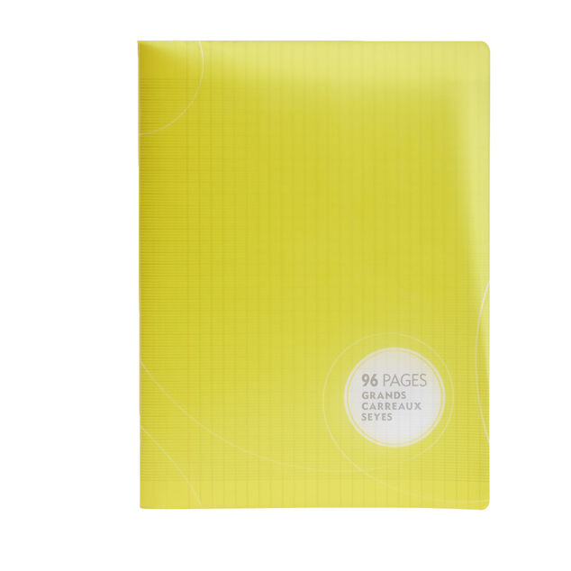 Cahier 96 pages sey&egrave;s grands carreaux 24x32cm - 6 coloris
