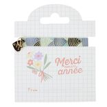 Bracelet remerciement Merci pour cette ann&eacute;e pampille coeur L10cm (3 mod&egrave;les)