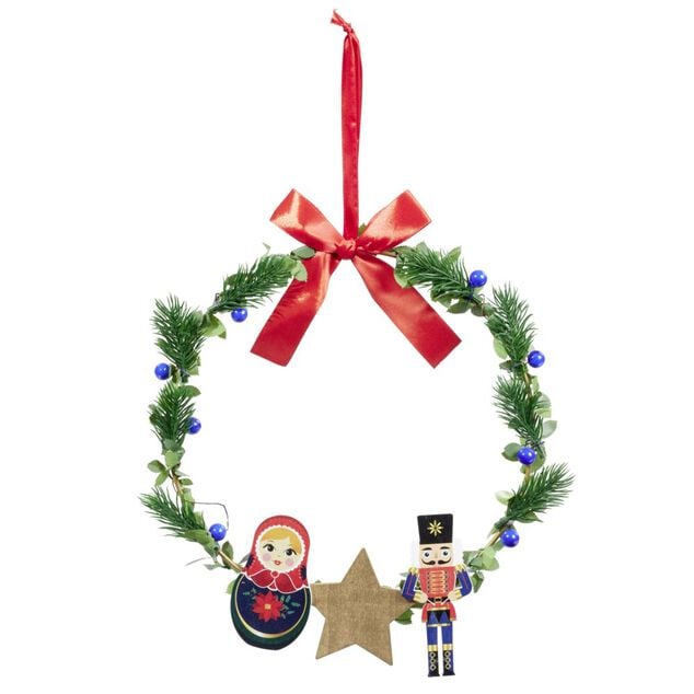 Couronne de No&euml;l Fantasia &agrave; suspendre H29cm