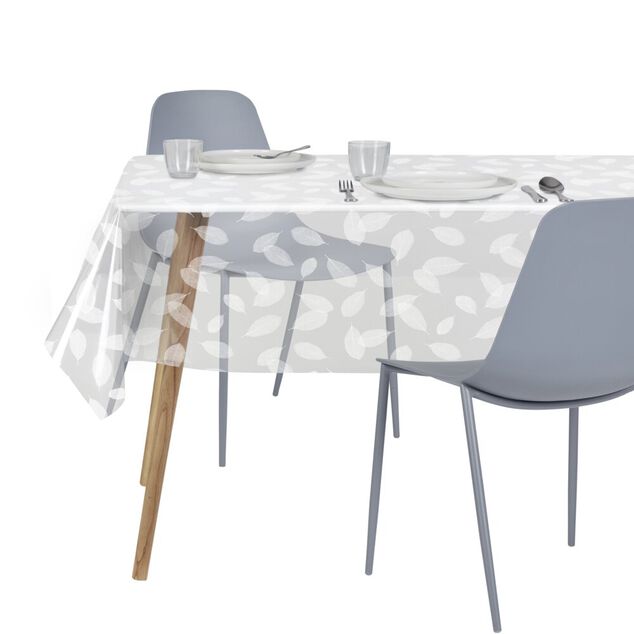 Nappe cristal rectangulaire transparente motif fleur de lotus 140x240cm