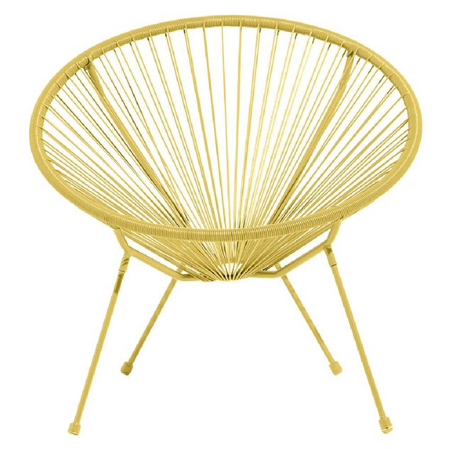 Fauteuil de jardin Urban filaire jaune 85x72xH83cm
