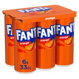 Boisson gazeuse Fanta orange Pack de 6 canettes 33cl