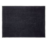 Tapis de salle de bain chenille noir 45x65cm