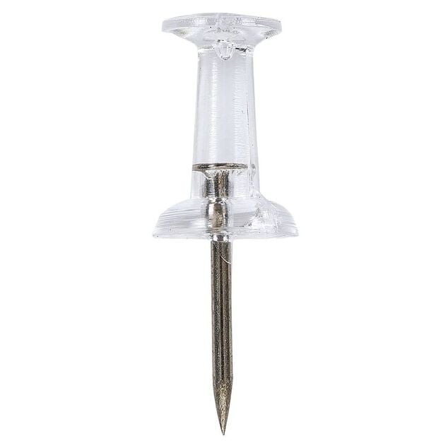 Bo&icirc;te de 100 punaises transparentes