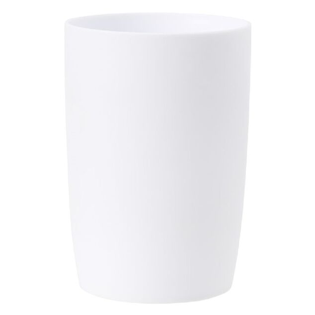 Gobelet pour salle de bain uni blanc