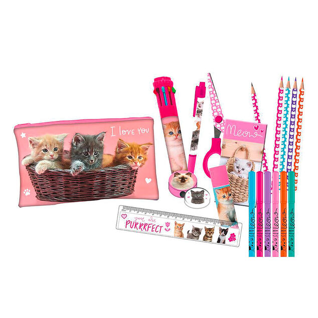 Trousse garnie motifs animaux L25cm