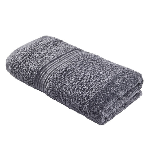 Serviette de toilette 50x90cm coton gris fusain