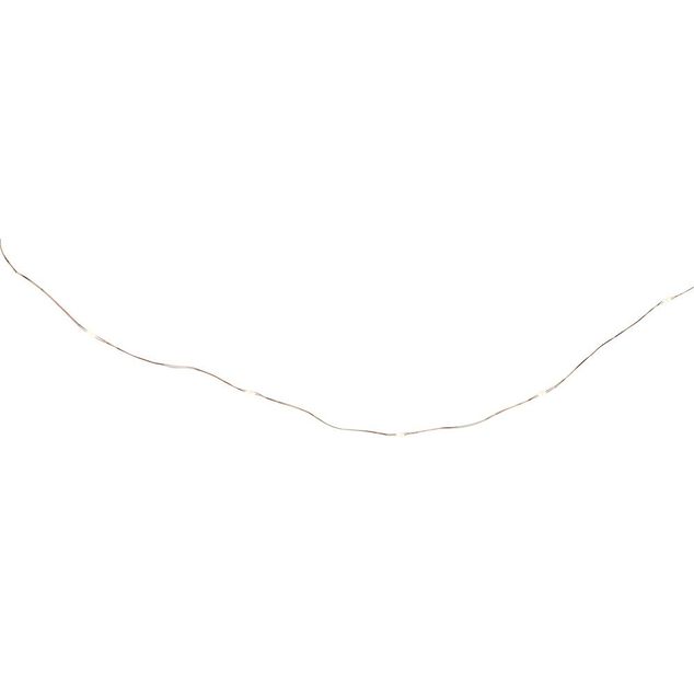 Guirlande &eacute;lectrique cuivre 200 microLED 20m d'&eacute;clairage blanc chaud
