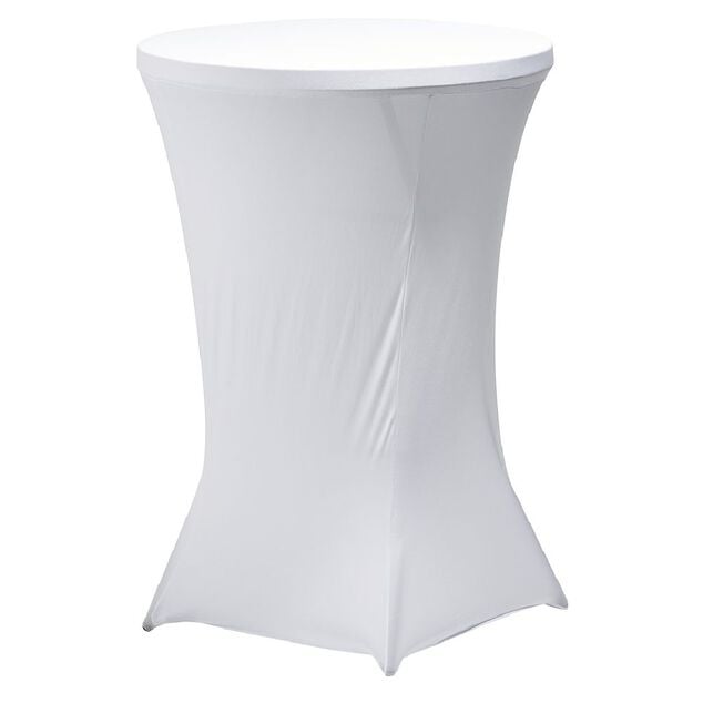 Housse pour table haute Fiesta blanc Ø80xH110cm