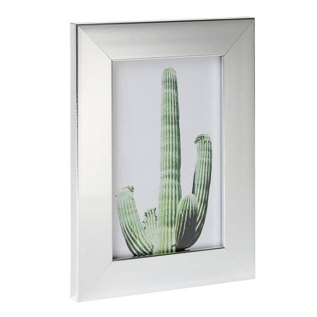 Cadre photo bord doré ou argenté 14xH19cm (2 modèles)