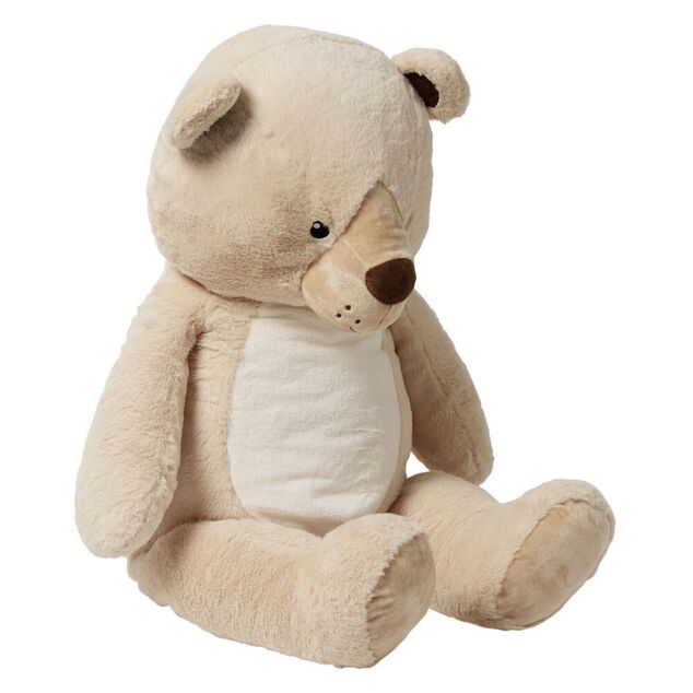 Peluche ours polyester 110x50x40cm beige