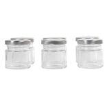 Pot à dragées en verre avec bouchon métal x6