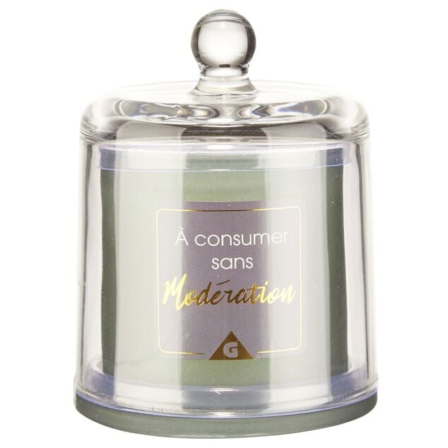 Bougie cloche message senteur Vanille noir