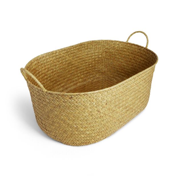 Pani&egrave;re rectangulaire jonc de mer 50x34xH19cm