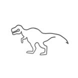Décoration murale dinosaure métal noir 40xH18,5cm