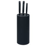 Porte couteaux plastique noir Ø11xH22,5cm