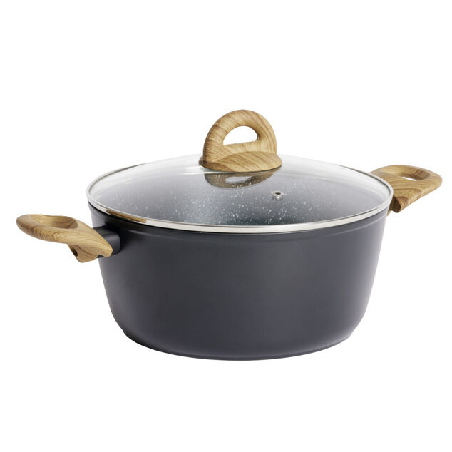 Faitout tous feux dont induction aluminium gris Ø24cm