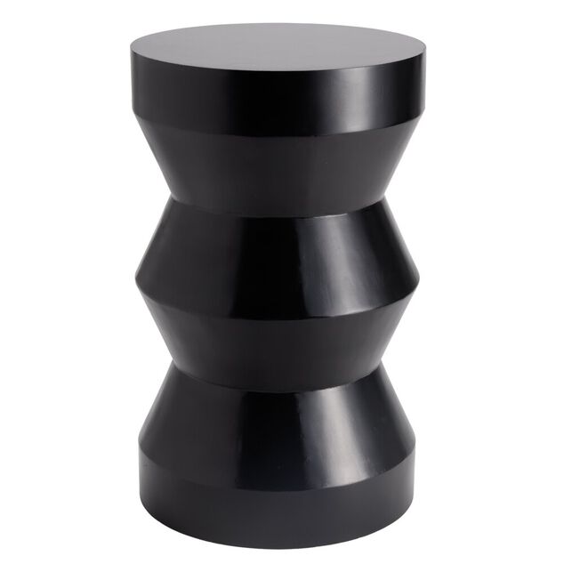 Bout de canap&eacute; Pop bois noir &Oslash;29xH47cm