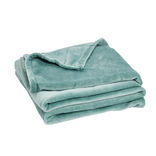 Plaid polaire uni vert 160x130cm