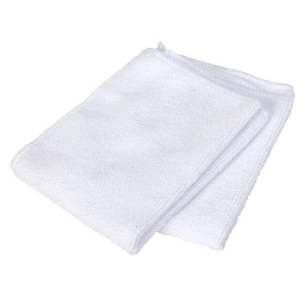 Lot de 2 serviettes pour le visage 30x23cm polyester beige