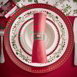 Rond de serviette en zinc motif Noël traditionnel Ø5cm 4 pièces