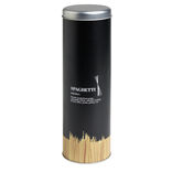 Bo&icirc;te &agrave; spaghetti en m&eacute;tal noir/imprim&eacute; - &Oslash;9xH.29cm