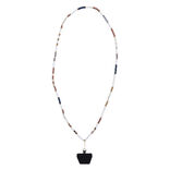 Bijou chaîne de téléphone perles en plastique multicolore L120cm