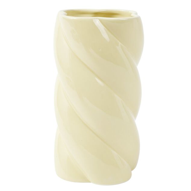 Vase en c&eacute;ramique torsad&eacute; &Oslash;12xH20cm (2 mod&egrave;les)