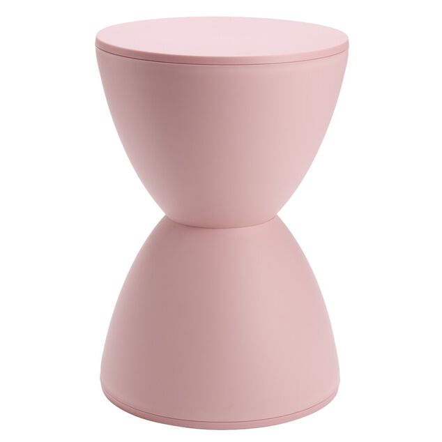 Tabouret bas rond Verso plastique rose &Oslash;29xH43cm