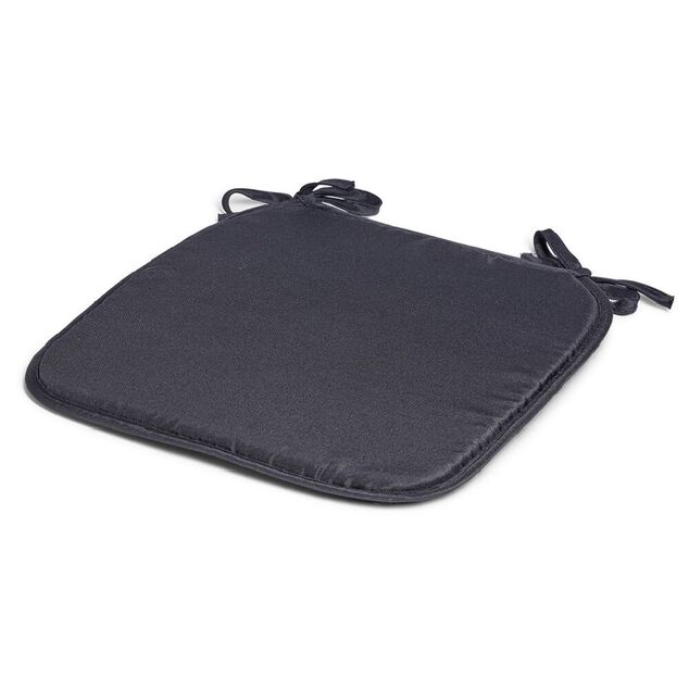 Lot de 4 galettes de chaise 38x38cm polyester noir