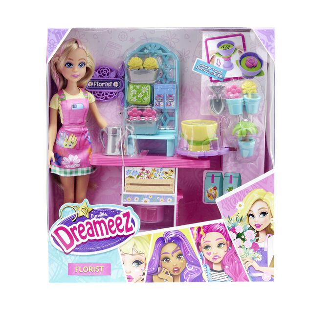 Poup&eacute;e mannequin avec accessoires m&eacute;tier (2 mod&egrave;les fleuriste ou caf&eacute;taria)