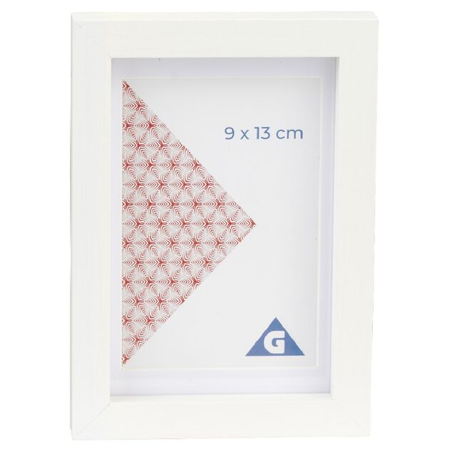 Cadre photo bois blanc 10x15cm pour photo 9x13cm