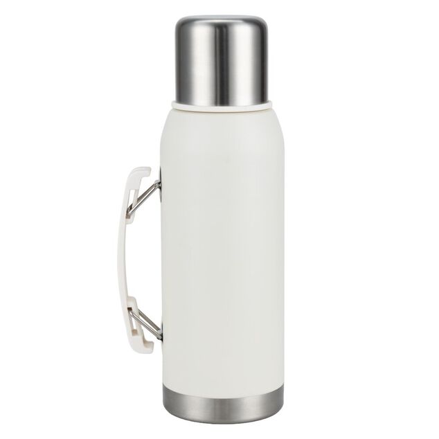Bouteille isotherme 1L avec tasse inox beige &Oslash;9,5xH29cm