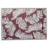 Tapis de jardin rectangulaire Kerala blanc et rouge 160x230cm