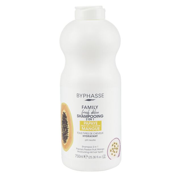 Shampoing hydratant tous types de cheveux Byphasse fruit de la passion 750ml