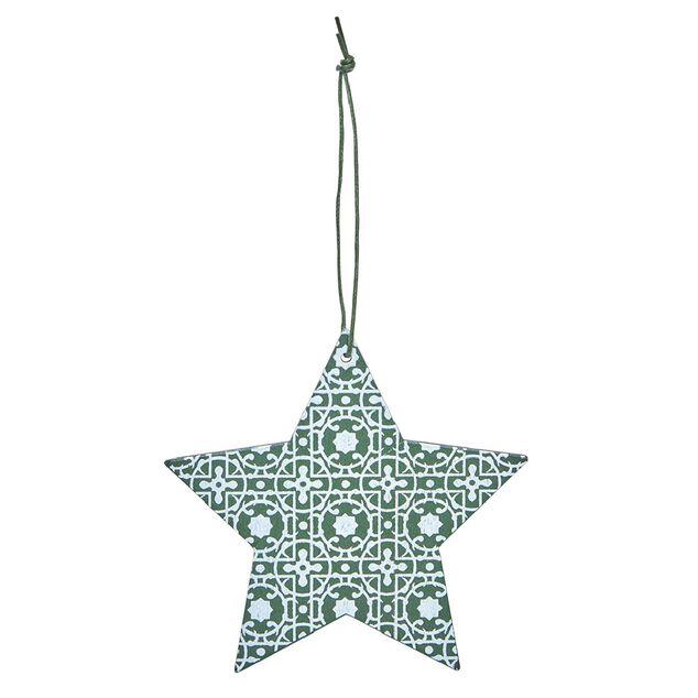 Suspension de Noël forme vintage en bois