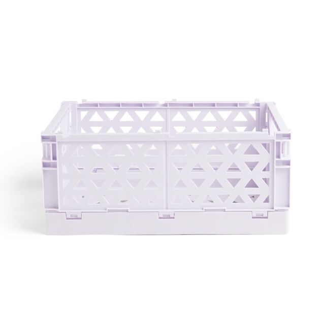 Caisse pliable violet pastel 9,1L - 33x23xH14cm