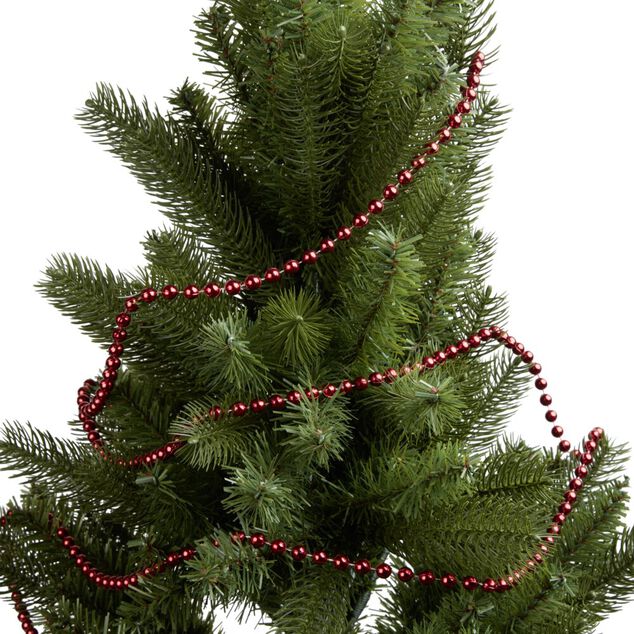 Guirlande de No&euml;l perle rouge 2,7 m
