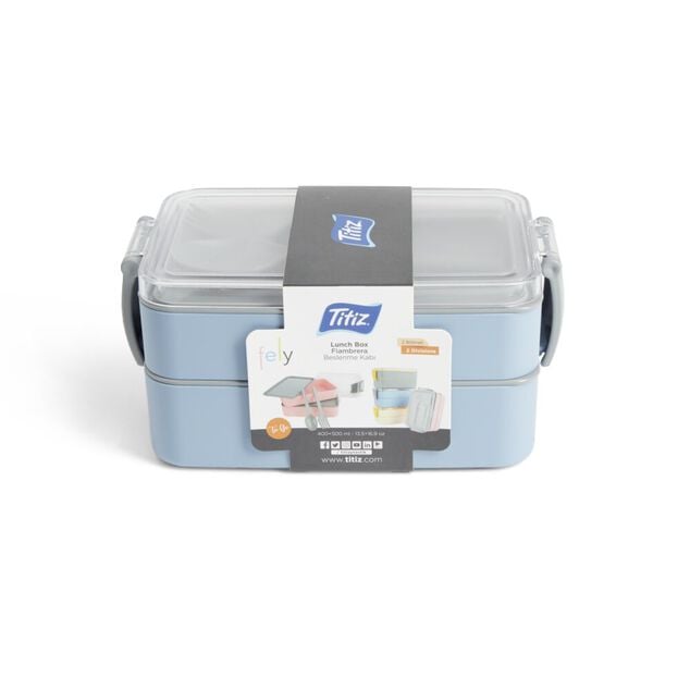 Lunch box 2 compartiments 400ml et 500ml avec couverts