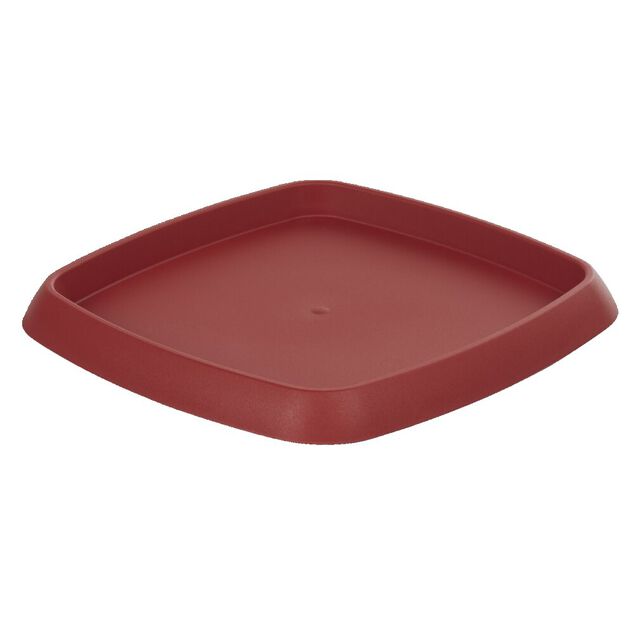 Soucoupe carr&eacute;e pour pot Chorus 24,2 L rouge