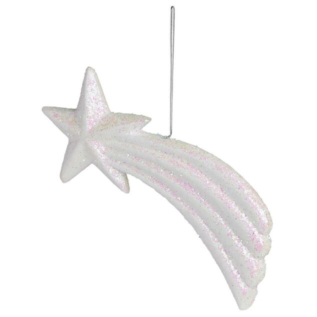 &Eacute;toile filante &agrave; suspendre blanc paillet&eacute;