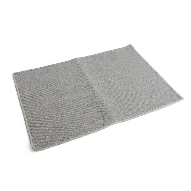 Tapis salle de bain 57x38cm polypropyl&egrave;ne et latex gris