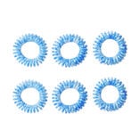 Élastique à cheveux x6 plastique spirale Ø4,5cm (6 modèles)