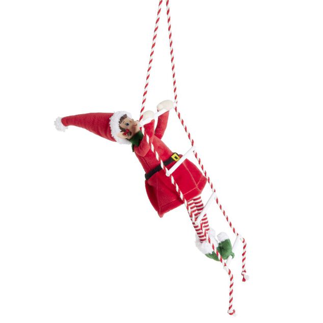 Lutin farceur fille grimpeur échelle H40cm