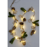 Guirlande Lumineuse intérieure pomme de pin et sapin 15LED 1,4m