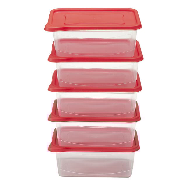 Lot de 5 bo&icirc;tes alimentaires 1,2L