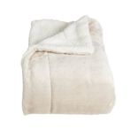 Plaid pilou pilou 127x152cm blanc crème