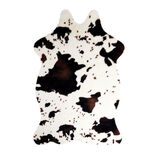 Tapis imitation peau de b&ecirc;te blanc et noir 60x90cm - 2 mod&egrave;les