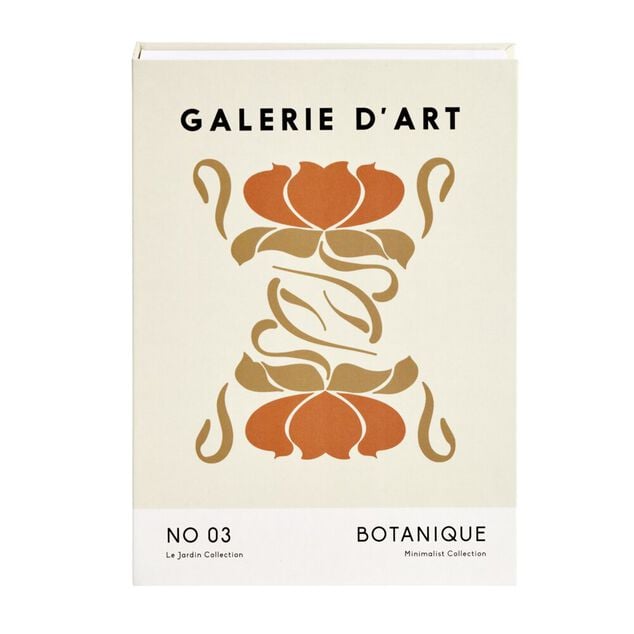 Bo&icirc;te de rangement forme livre d&eacute;co Galerie d'art 25x18x&Eacute;p3,7cm (2 mod&egrave;les)