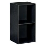Structure Box Cube 2 cases 35,2x30x69,2cm bois noir
